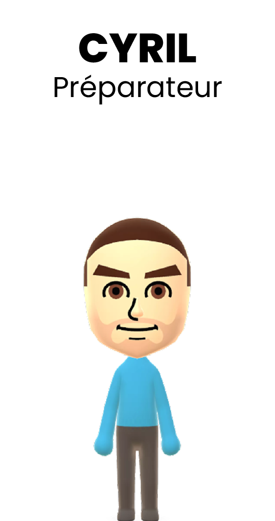 Mii de Cyril, préparateur de commandes