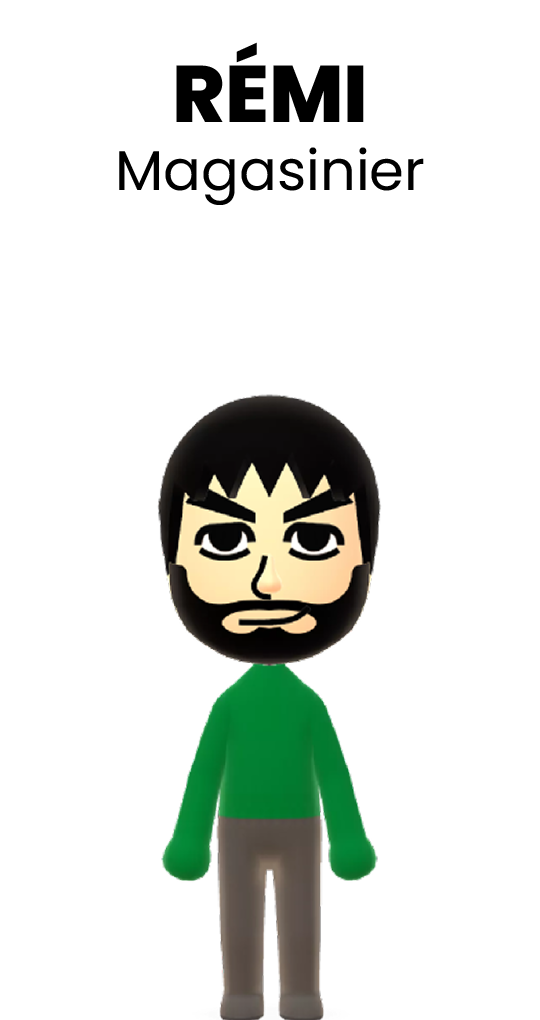 Mii de Rémi, magasinier